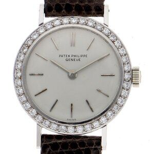 PATEK PHILIPPE Watches 3276 WG/leather/(Croco) Hand Winding